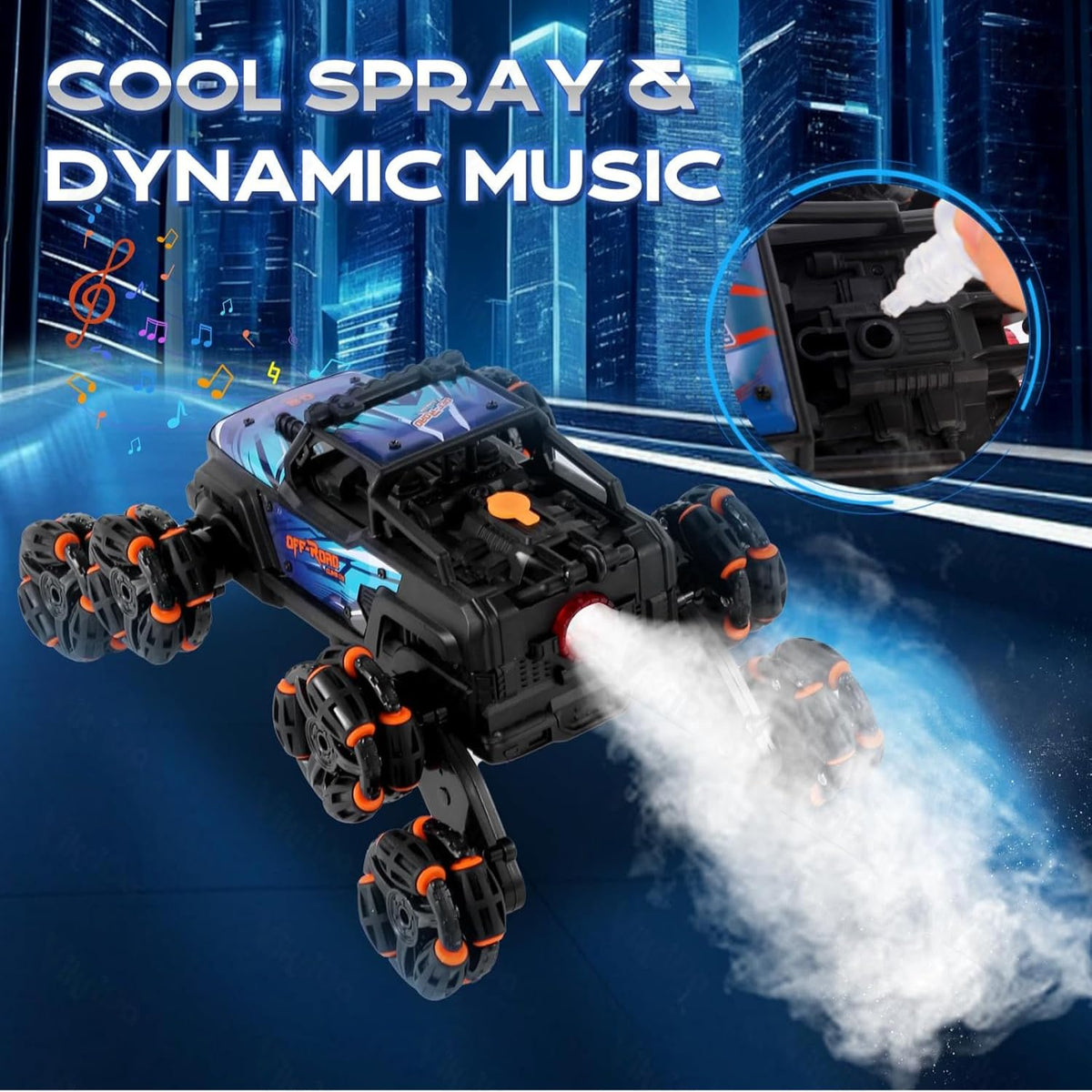 VikriDa Eight-Wheel Tattoo Off-Road RC Car for Kids