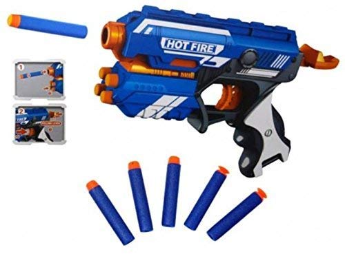Storio Blaze Storm Hot Fire Soft Bullet Gun Toy with 10 Safe Soft Foam Bullets