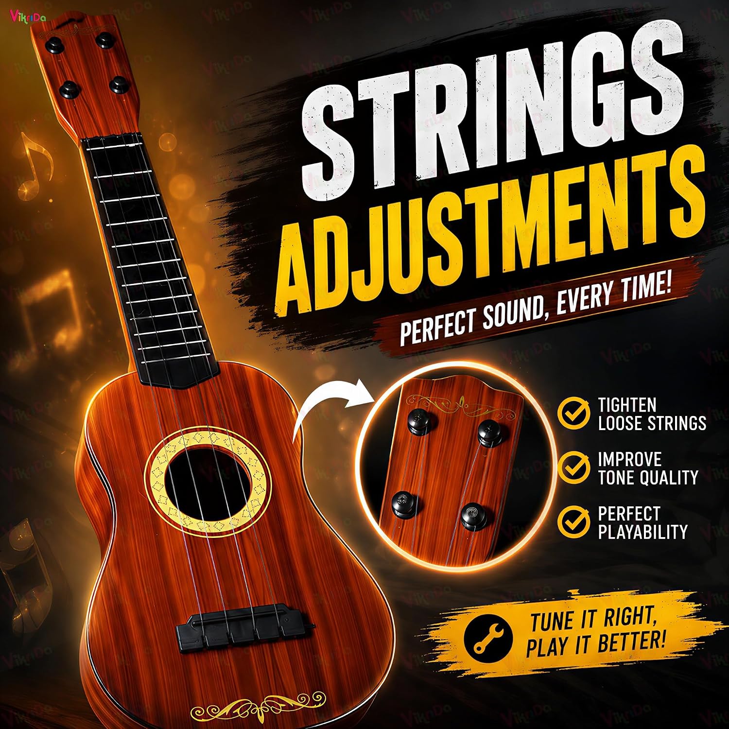 VikriDA Mini Guitar Music Learning Toy