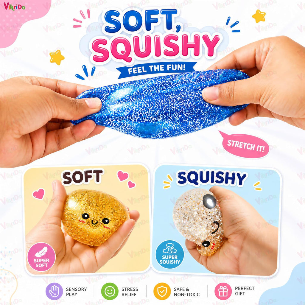 Vikrida Cute Dumpling Squishy Fidget Toy
