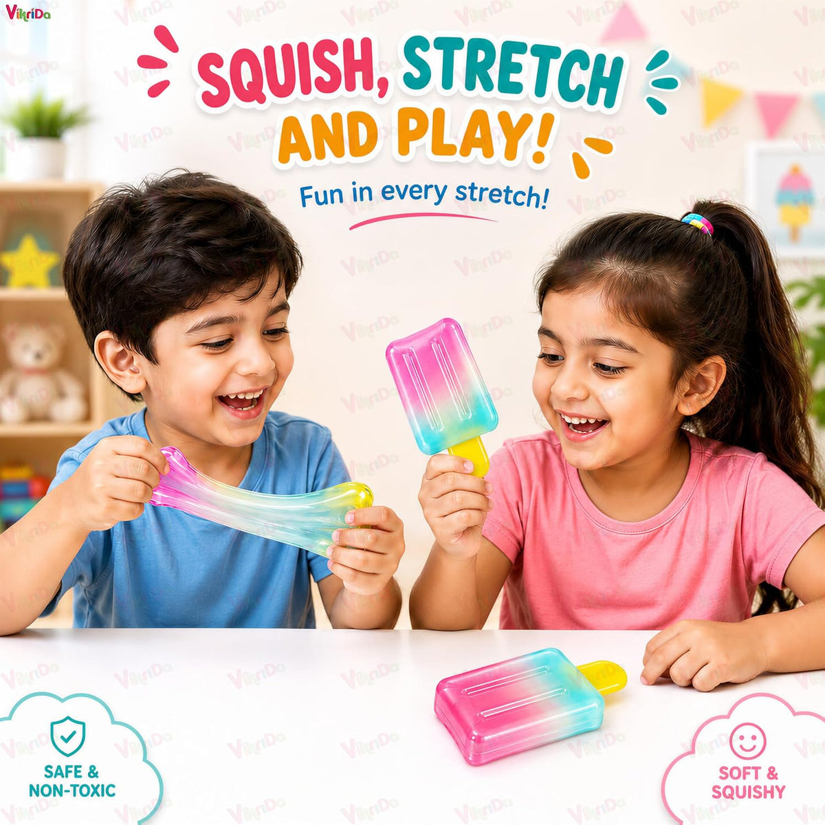 VikriDa Slow Rising Ice Cream Squishy Toy