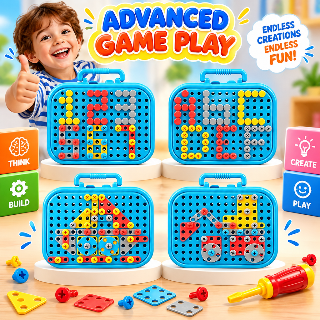 Electric Drill DIY Mosaic Puzzle Set