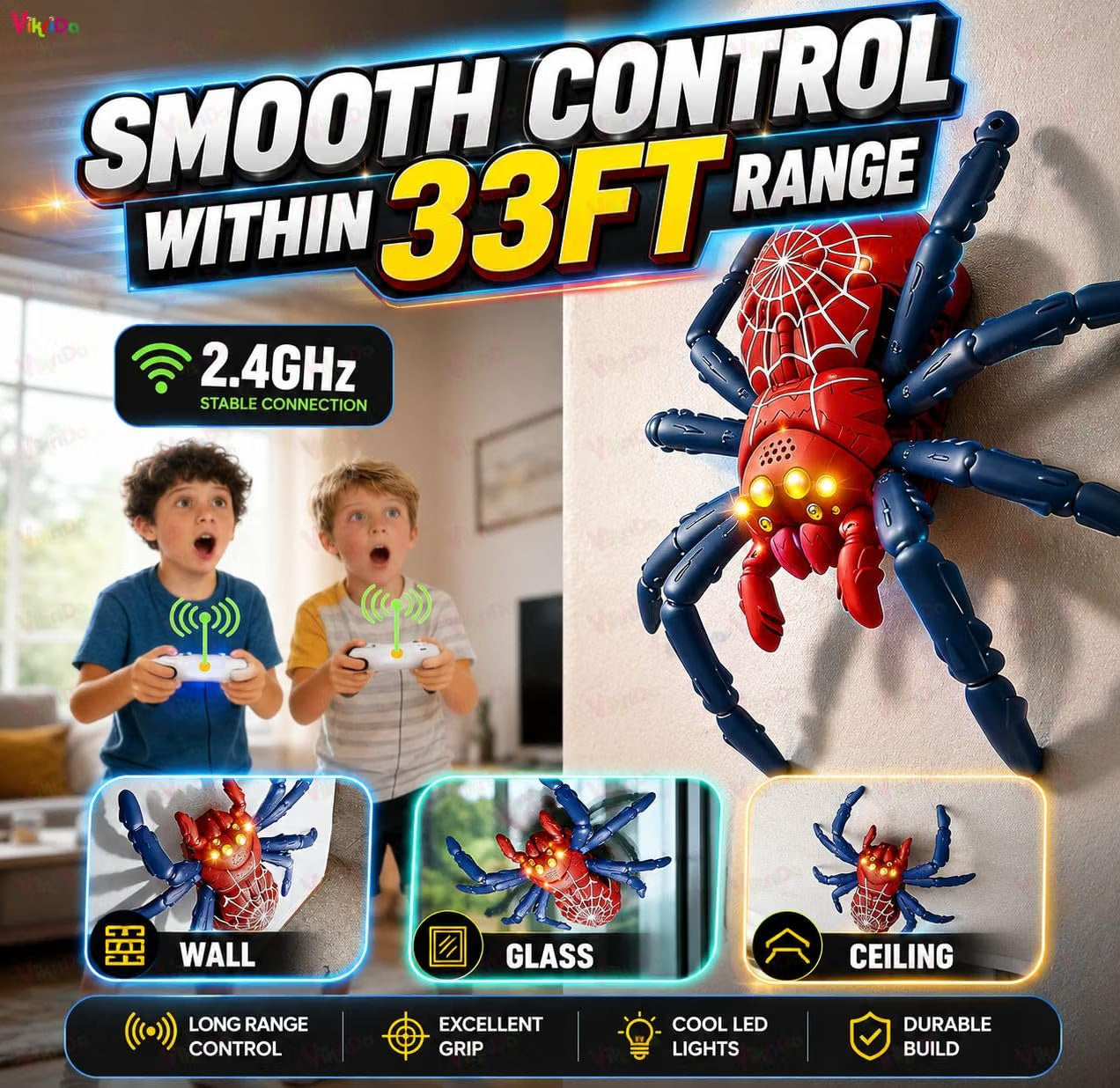 VikriDA Wall Climbing Spider RC Toy