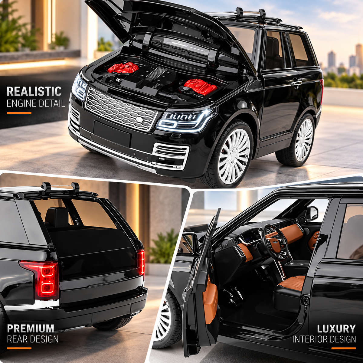 VikriDA Range Rover Diecast Car Black