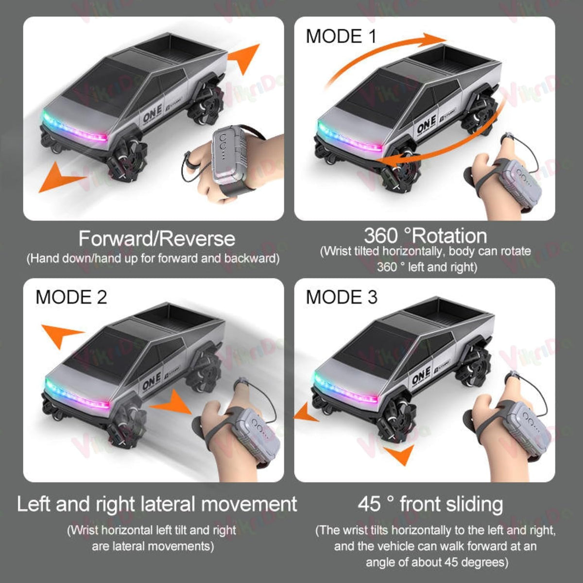 VikriDa Hand Sensor Tesla-Style Drift Car for Kids
