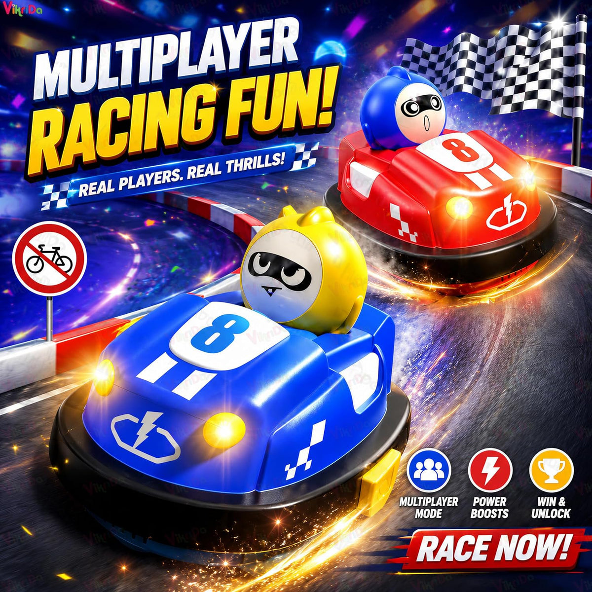 VikriDa Angry Bird Bumper Car – Bump and Go Toy Car for Kids