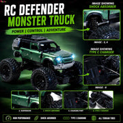 VikriDa RC Defender Rock Climbing Car for Kids