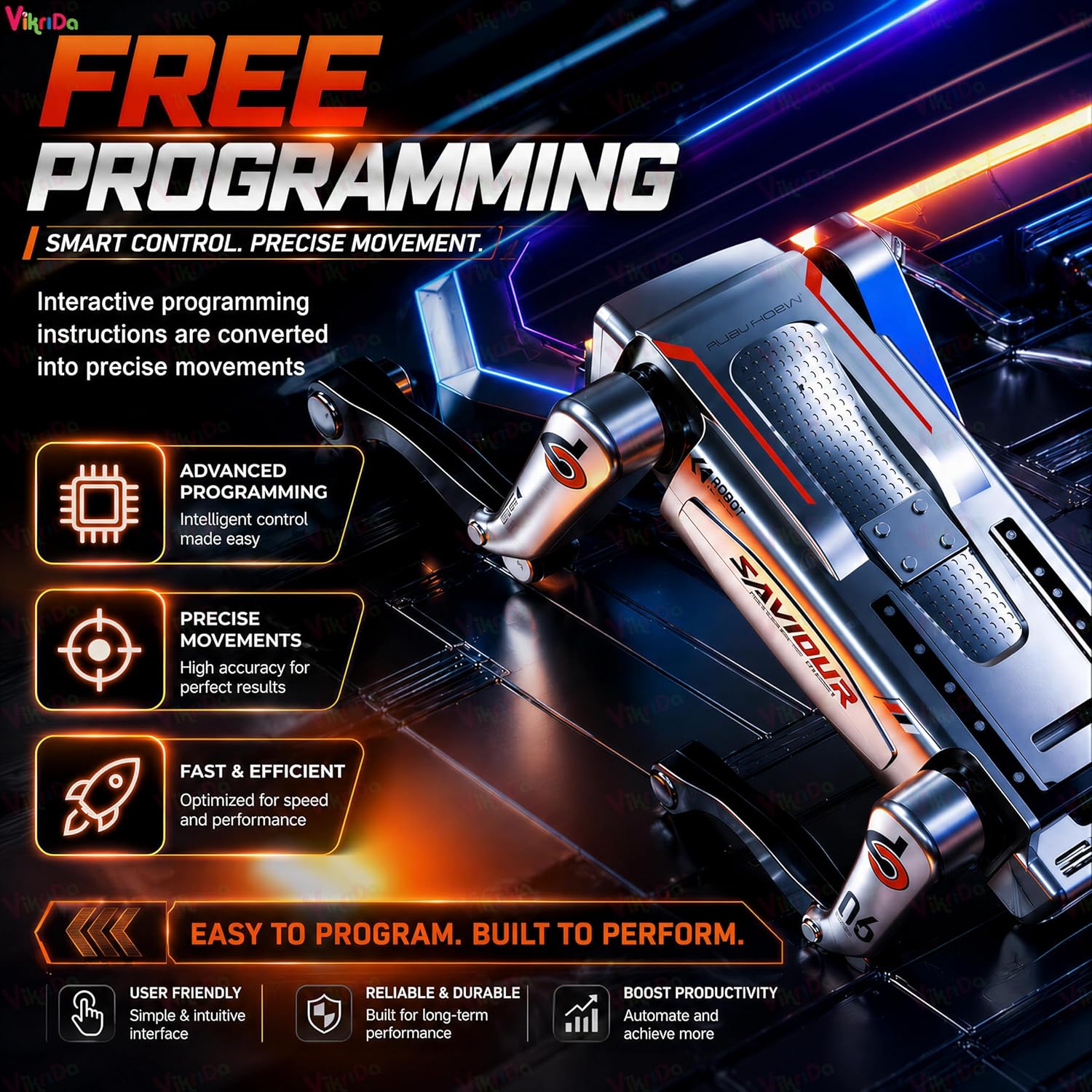 VikriDa Programmable RC Interactive Robot