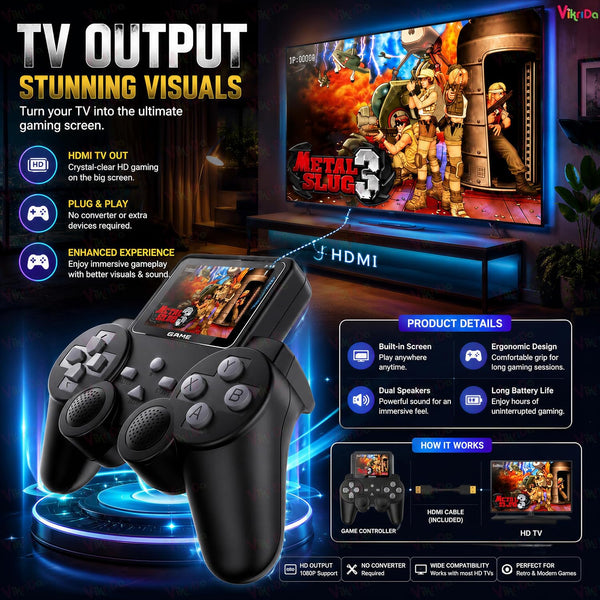 VikriDA S10 Portable Retro Gaming Player