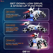 VikriDa Smoke Effect Eight-Wheel Robot Dog for Kids
