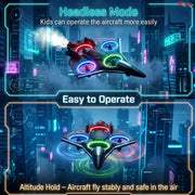 VikriDa Smoke Effect RC Airplane Drone for Kids