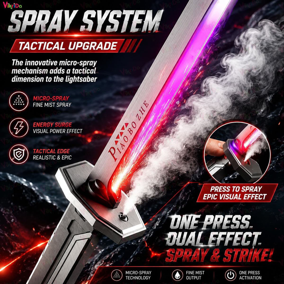 VikriDA Neon Spark Blade Sword