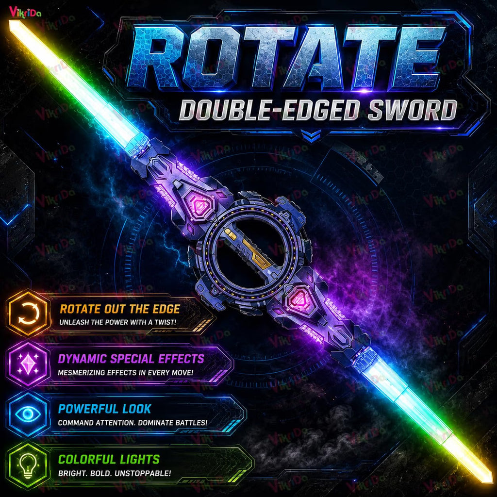 VikriDa Retractable Double Blade LED Sword