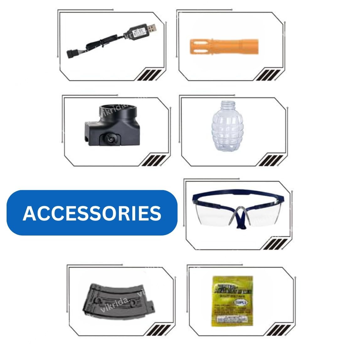 VikriDA Gel Ball Blaster Gun & Foam Blaster gun for Outdoor Activities Shooting Time with Gel Ball for Adult Original Airsoft Gun Automatic