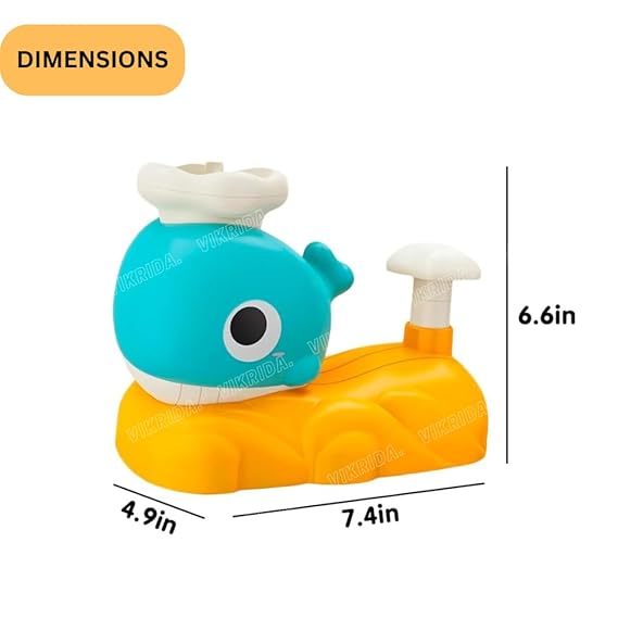 VikriDA Disc Launcher, Flying Disc Launcher Toy, Step-On Flying Saucer Launch Toy Set Backyard Games and Activities for Children & Family (Whale)
