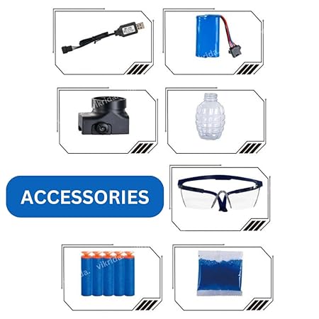 VikriDA Gel Ball Blaster Gun & Foam Blaster for Outdoor Activities Shooting Time with Gel Ball for Adult Original Airsoft Gun Automatic