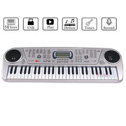 VikriDa 54-Key Electronic Piano Keyboard Silver