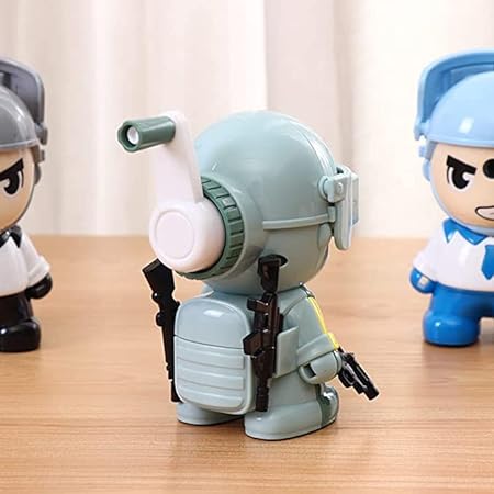 Vikrida Manual Pubg Shaped Pencil Sharpener for Kids and Artists, Table Sharpener Machine,