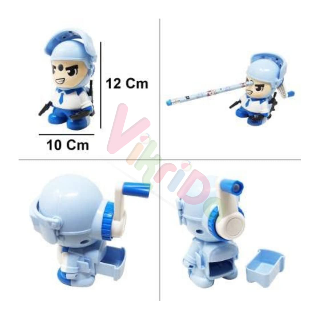 Vikrida Manual Pubg Shaped Pencil Sharpener for Kids and Artists, Table Sharpener Machine,