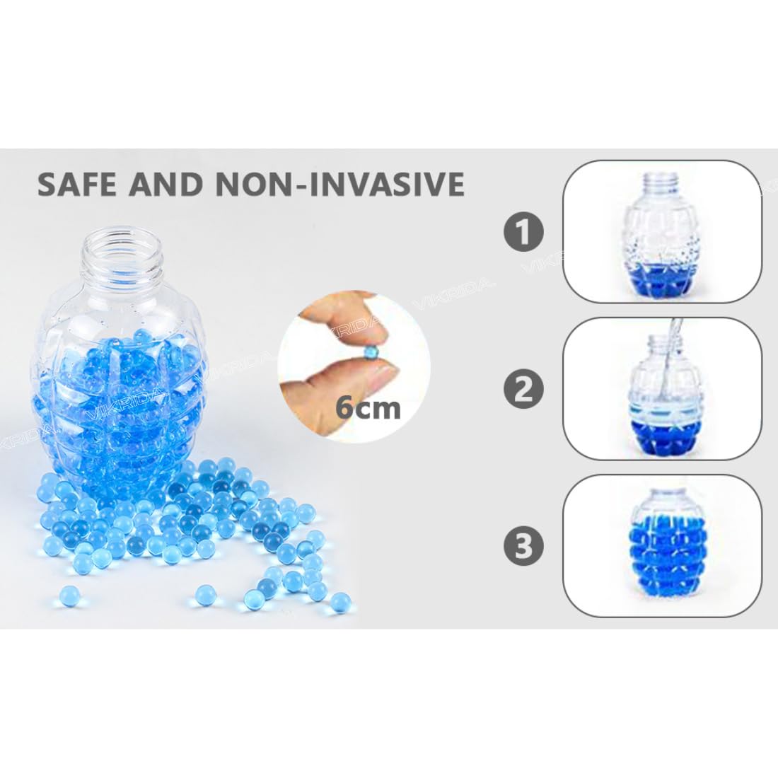 VikriDA Gel Blaster Gun, Electric Mechanical Arm Gel Shooter with water beads & Goggles, Upgraded Gel Ball Blasters Backyard Gift for Adults Boys