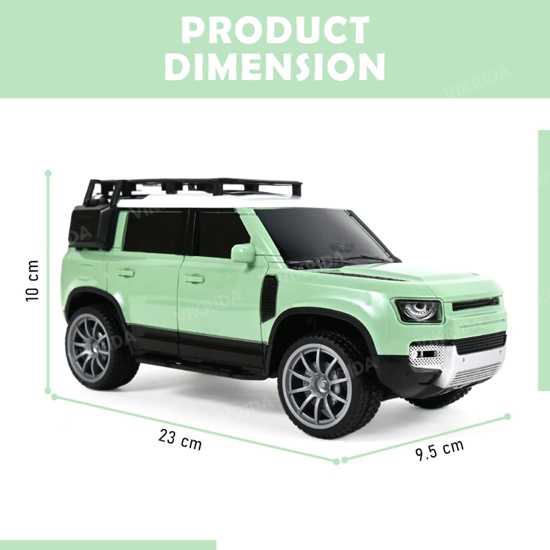 VikriDa RC Smoke Defender Off-Road Car for Kids
