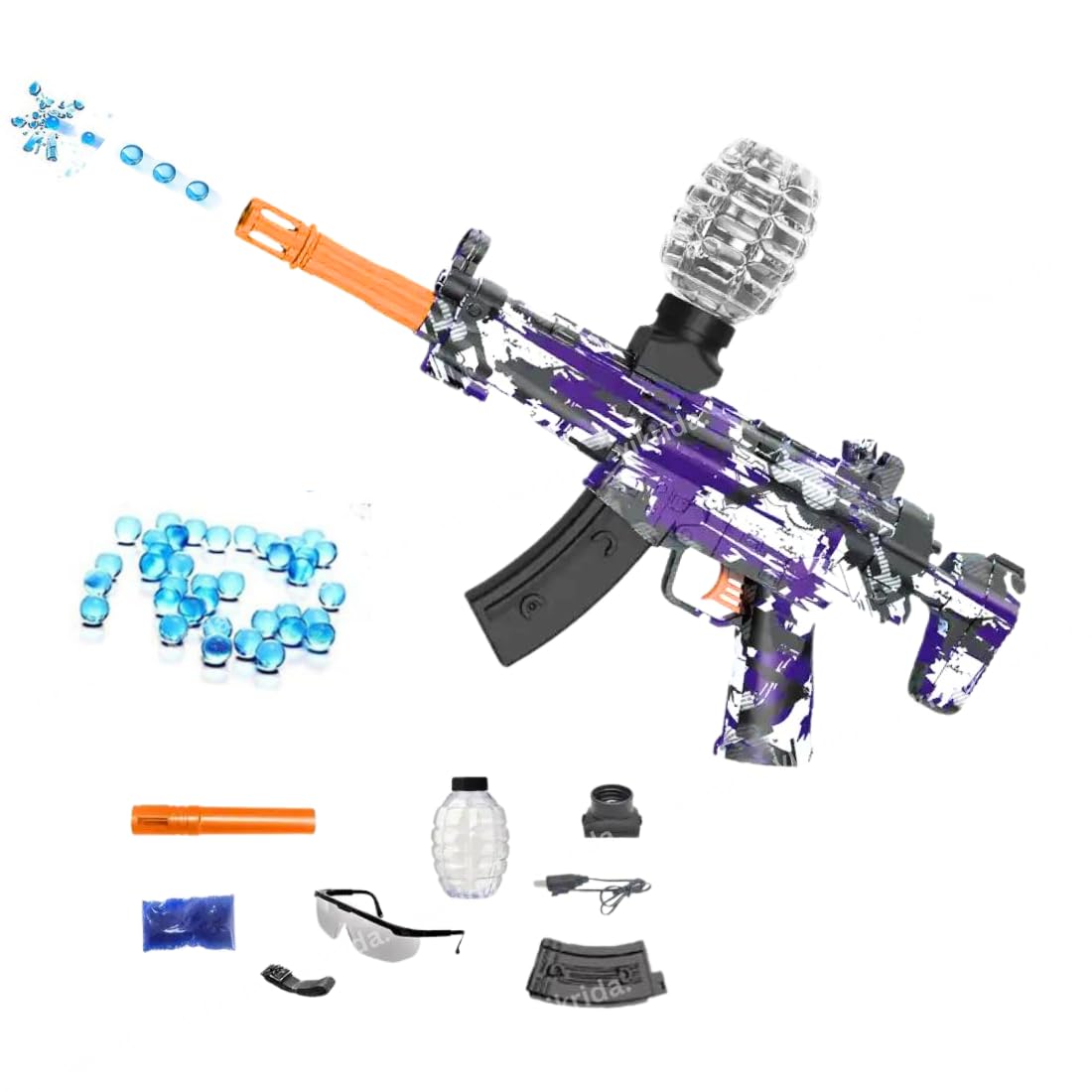 VikriDA Gel Ball Blaster Gun & Foam Blaster gun for Outdoor Activities Shooting Time with Gel Ball for Adult Original Airsoft Gun Automatic