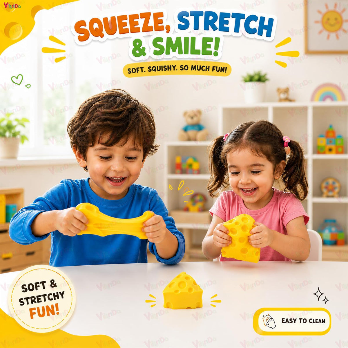 VikriDa Cheese Squishy Slow Rising Fidget Toy