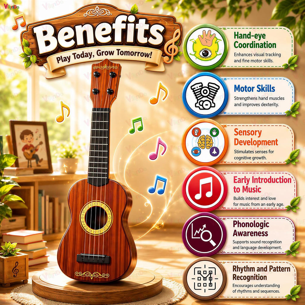 VikriDA Mini Guitar Music Learning Toy