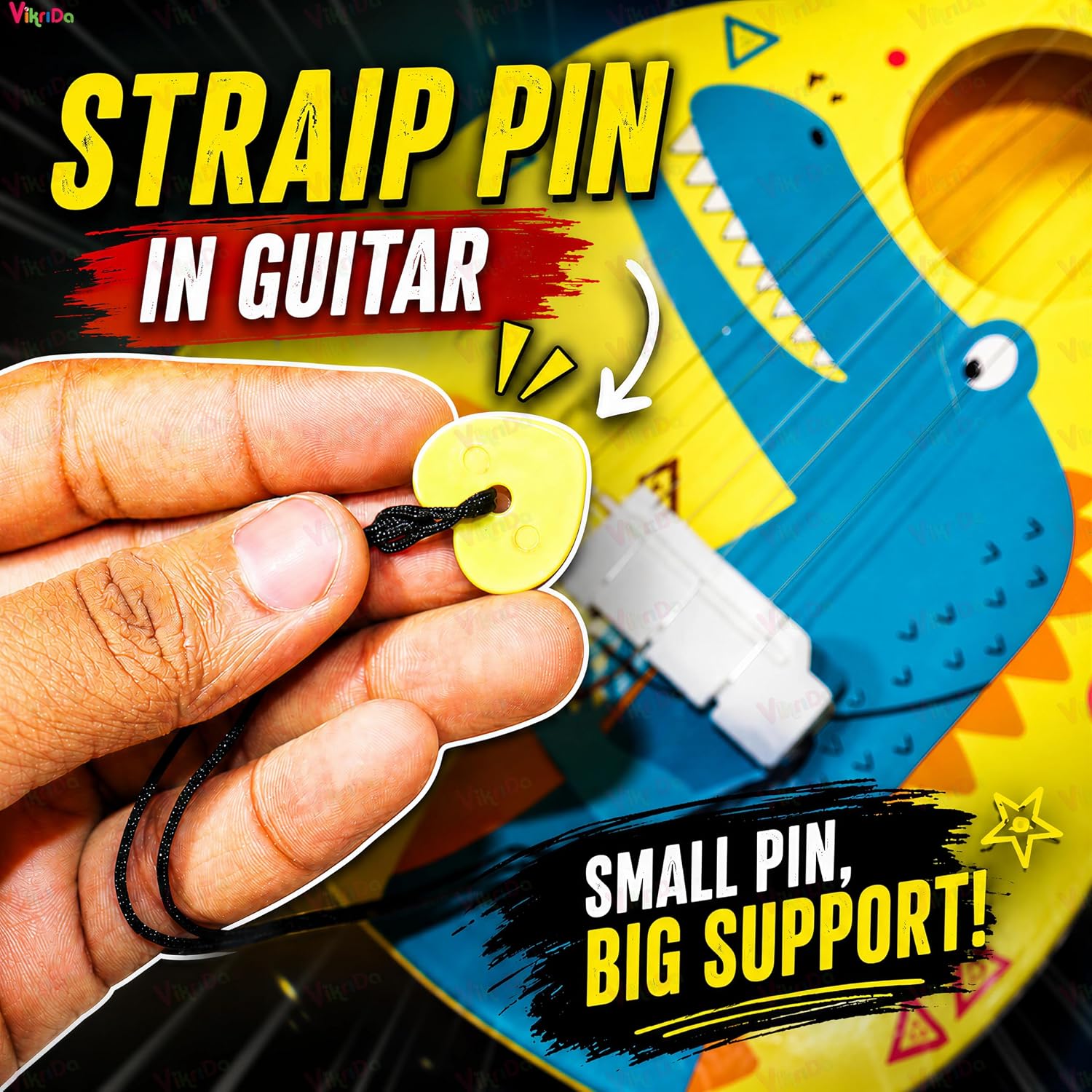 VikriDA Dino Theme Toy Guitar