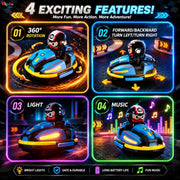 VikriDa Smoke Effect Bumper Car – Bump and Go Toy Car for Kids