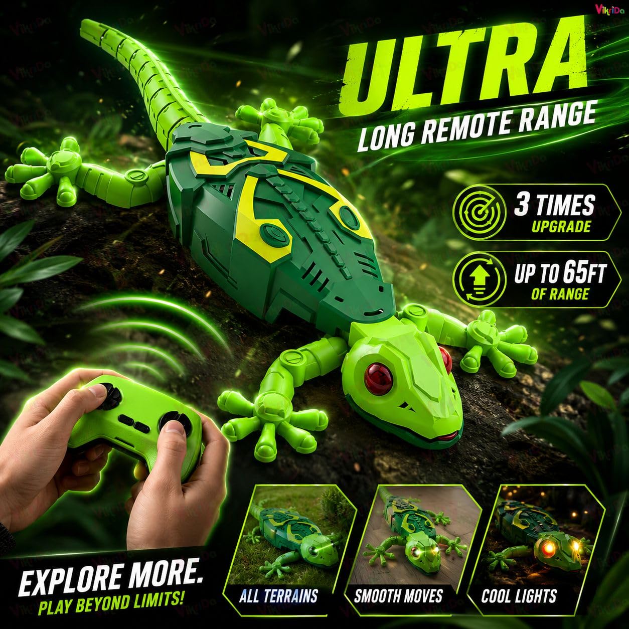 VikriDA RC Wall Climbing Lizard Toy