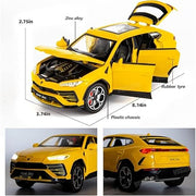 VikriDa 1:24 Lambo Urus Diecast Car Yellow