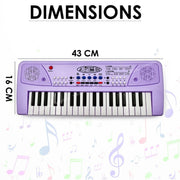 VikriDa 37 Key Pink Piano Keyboard Guitar Set