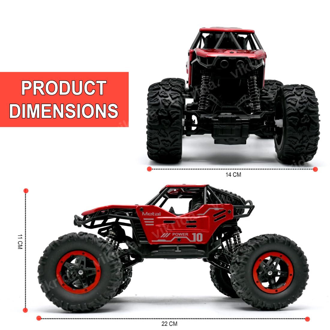VikriDA Remote Control Car for Kids,Monster Truck Rock Crawler Climbing RC Toy
