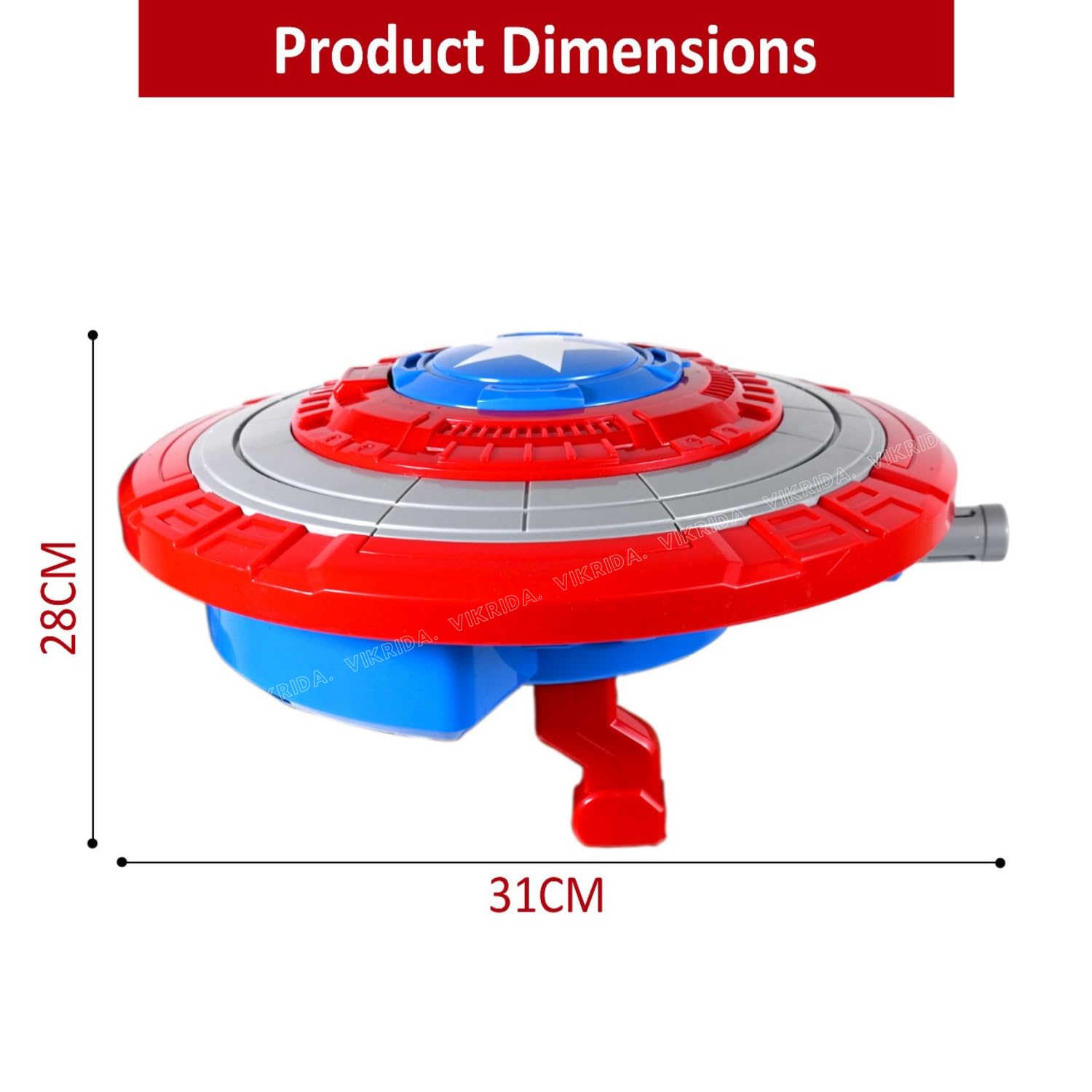 VikriDA Round Gel Ball Blaster Shield Toy, Original Airsoft Gun Automatic for Outdoor
