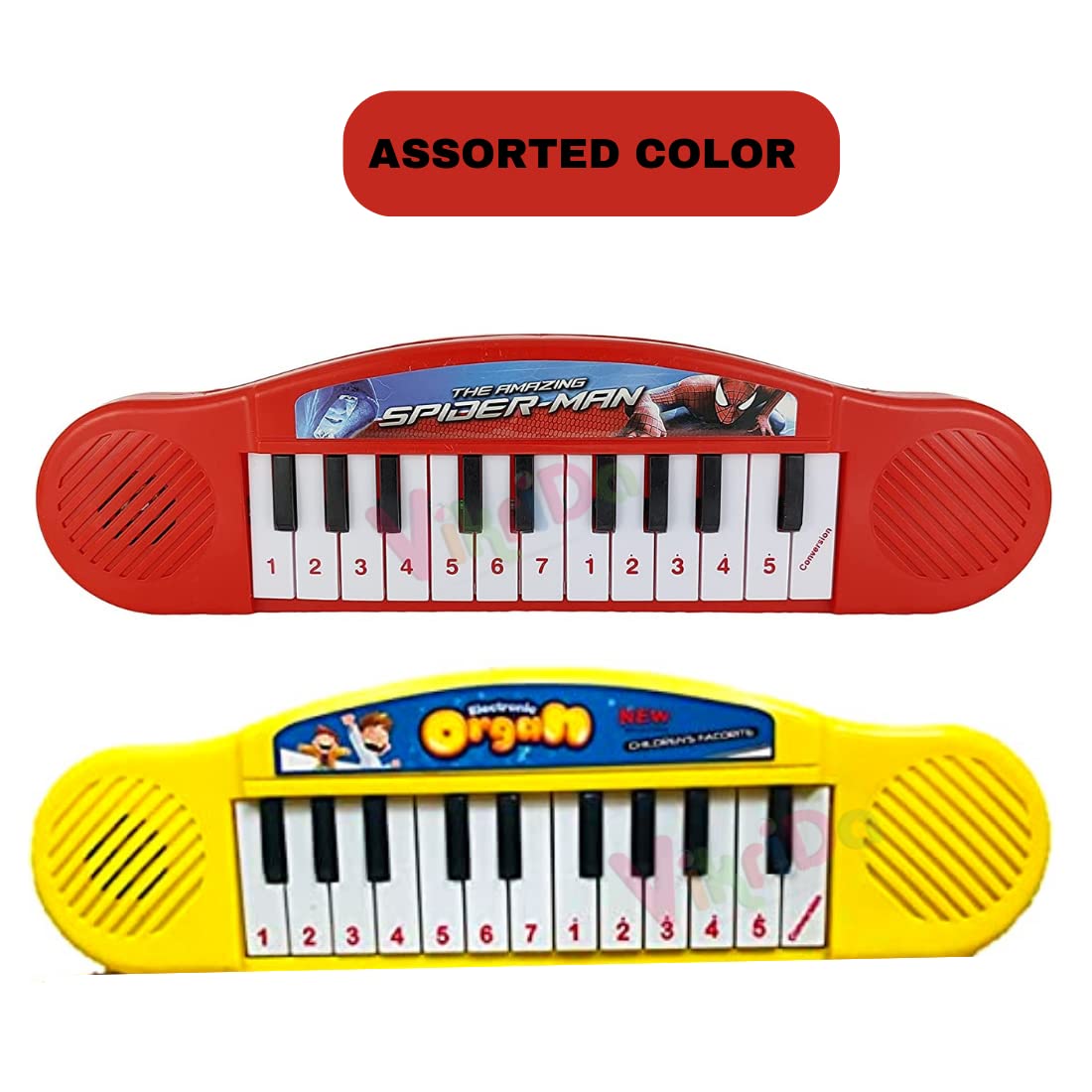 Vikrida Electronic Organ Piano for Kids, Color & Design May Vary as per Availability, Yellow