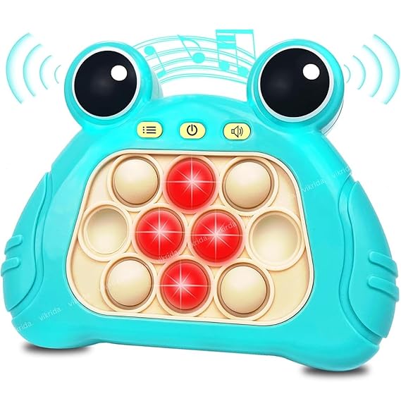 VikriDA Push Puzzle Game Machine, Electronic Pop Light Up Toys for Toddler Kid, Sensory Fidget Toys for Kids - Green