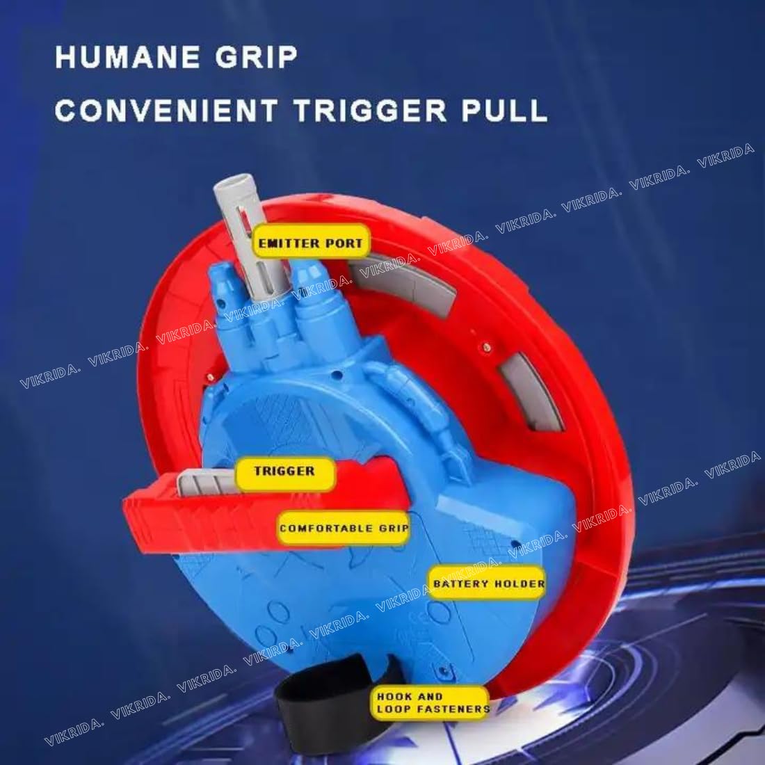 VikriDA Round Gel Ball Blaster Shield Toy, Original Airsoft Gun Automatic for Outdoor