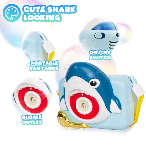 VikriDa Kids Shark Camera Bubble Machine
