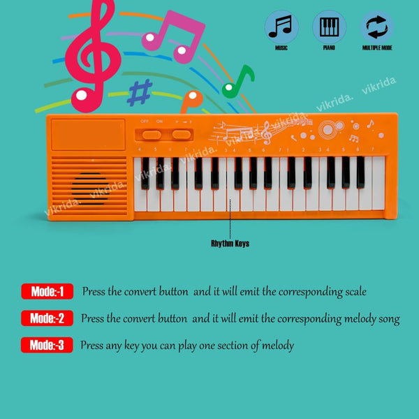 VikriDa Orange 32 Key Piano Toy