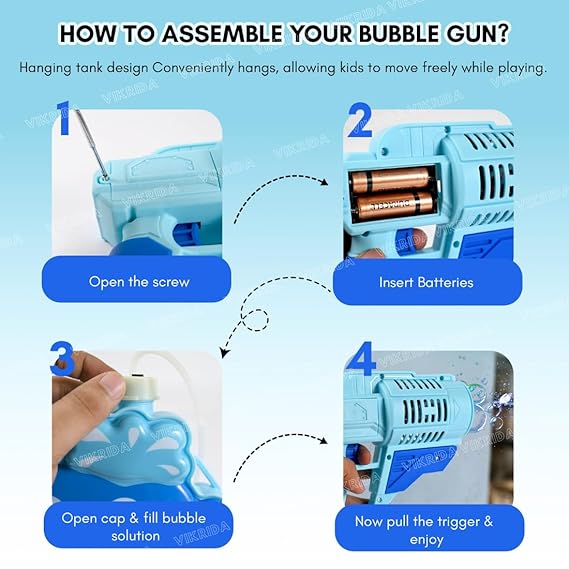 VikriDA Dino Backpack Bubble Machine with Hanging Tank - Includes 1 Bottle of Bubble Solution - Ideal for Indoor, Outdoor, and Party Fun for Kids