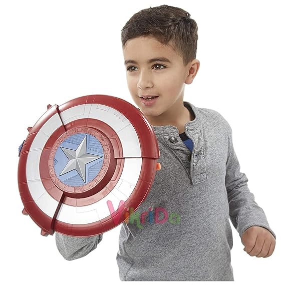 Vikrida Blaster Reveal Shield Toy & Bullet Blaster, Manual Soft Bullet Shooting Shield Toy with 10 Safe Foam Bullets for Kids.