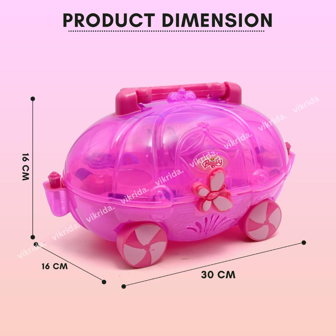 VikriDA Beauty Set Gift Toys for Girls Makeup Kit Car Set Washable Make up for Kids