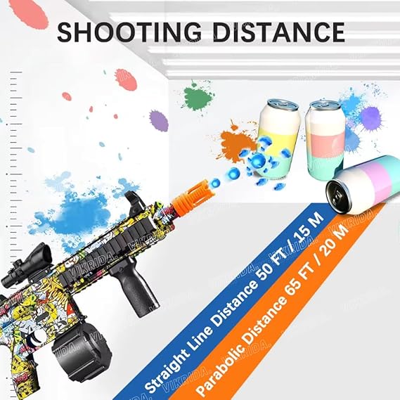 VikriDA Electric Launcher Gel Blaster Gun, Automatic gel blaster Gun for adults - M416