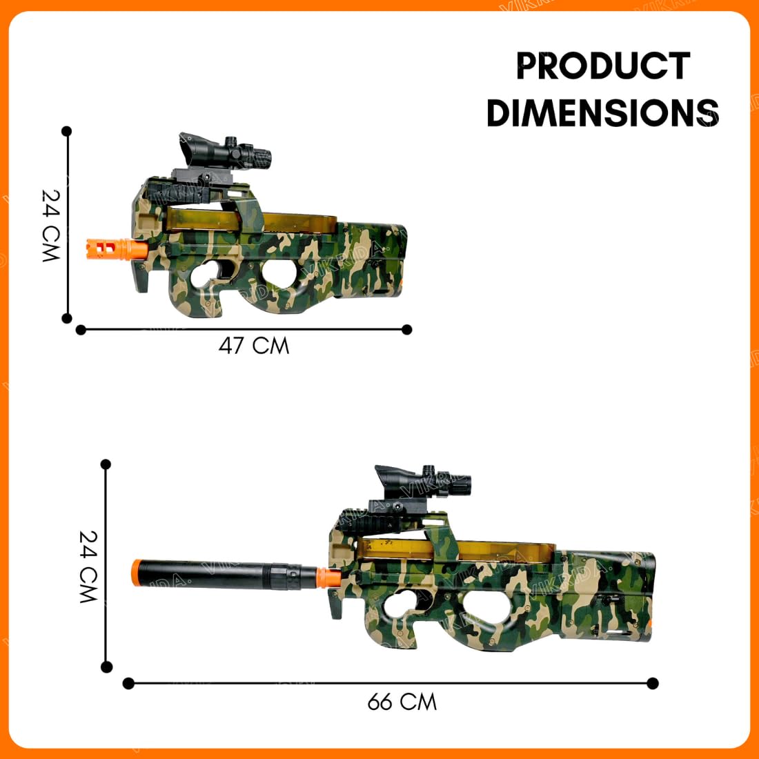 VikriDA Dual Mode (Automatic and Manual) Gel Ball Blaster Gun & Foam Blaster