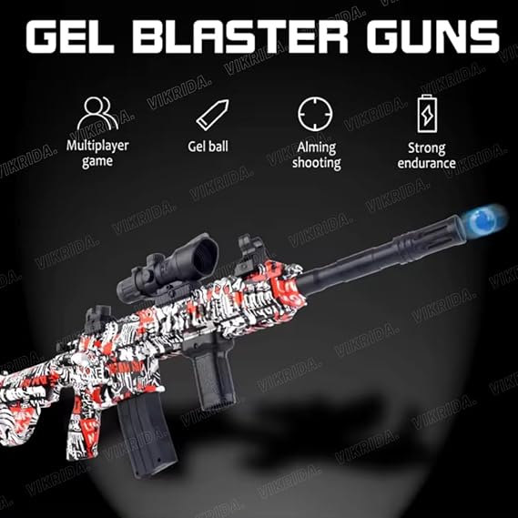 VikriDA Electric Launcher Gel Blaster Gun, Automatic gel blaster Gun for adults - M416
