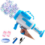 VikriDa 100-Hole Rocket Bubble Blaster Gun Blue