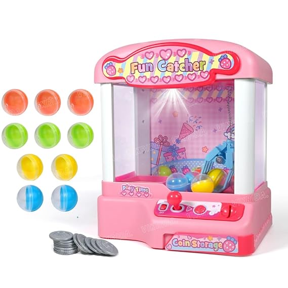 VikriDA Doll Catcher Grabber Claw Machine Arcade Game & Prize Dispenser Vending Machine with Light and Music Toys for Kids Visit the VikriDA Store