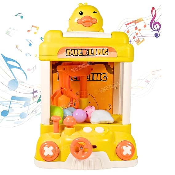 VikriDA Electronic Catcher Claw Machine Arcade Game | Mini Vending Machine | Arcade Candy Capsule Claw Game Prizes Toy For Kids,Multicolor
