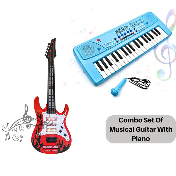 VikriDa 37 Key Piano Keyboard With Guitar